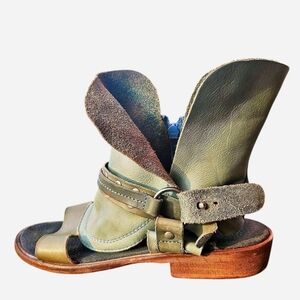 Free People Leather Gladiator Sandal Boots